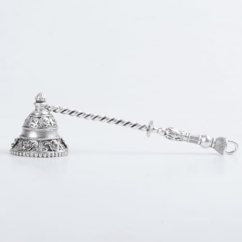 Bell Silver Candle Snuffer with Twisted Handle in Silver Plating