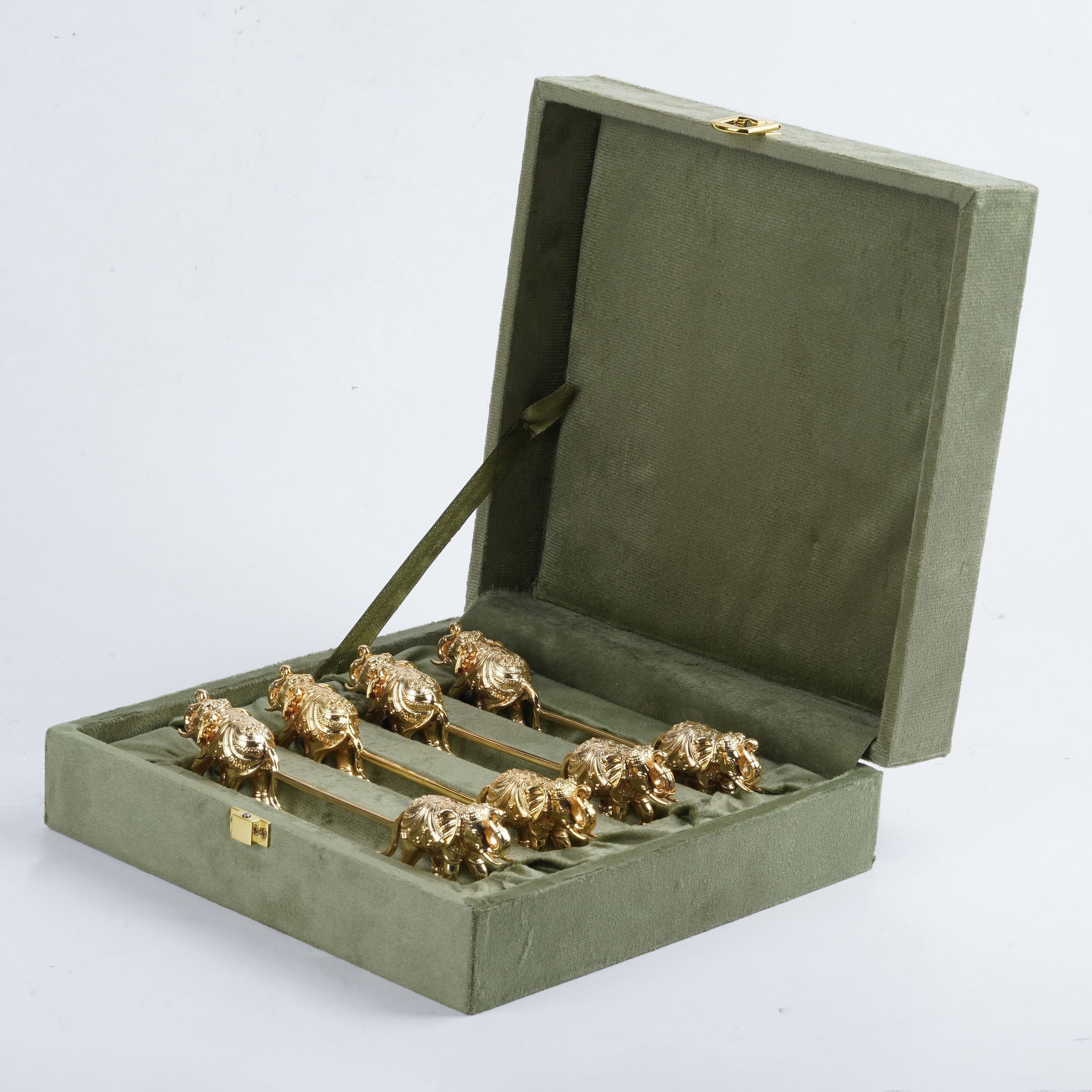 Carved Elephant Spoon Rest