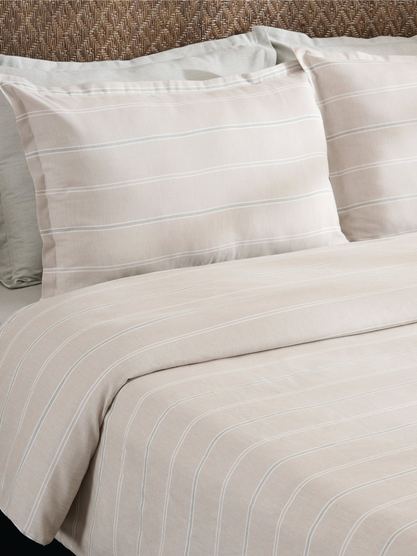 Sage Twinline Cotton Bamboo Chambray Comforter