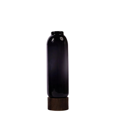 Saint Flower Vase With Wooden Base Tall