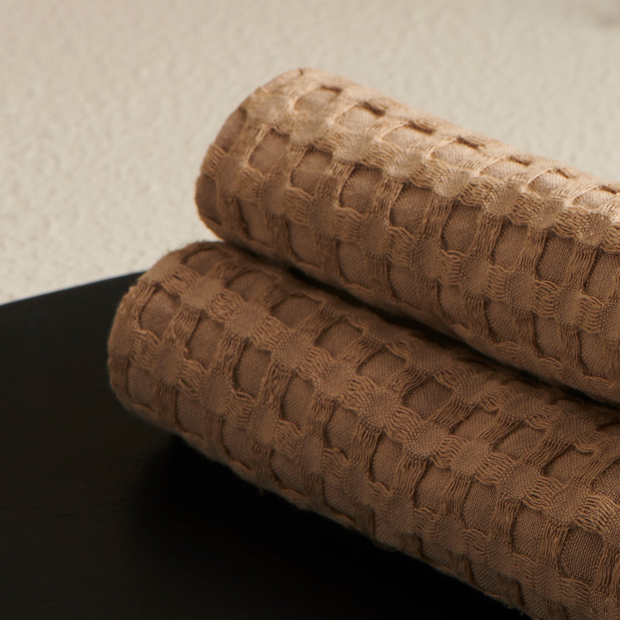 Sand | Cotton | Waffle | Face Towels - Set of 2