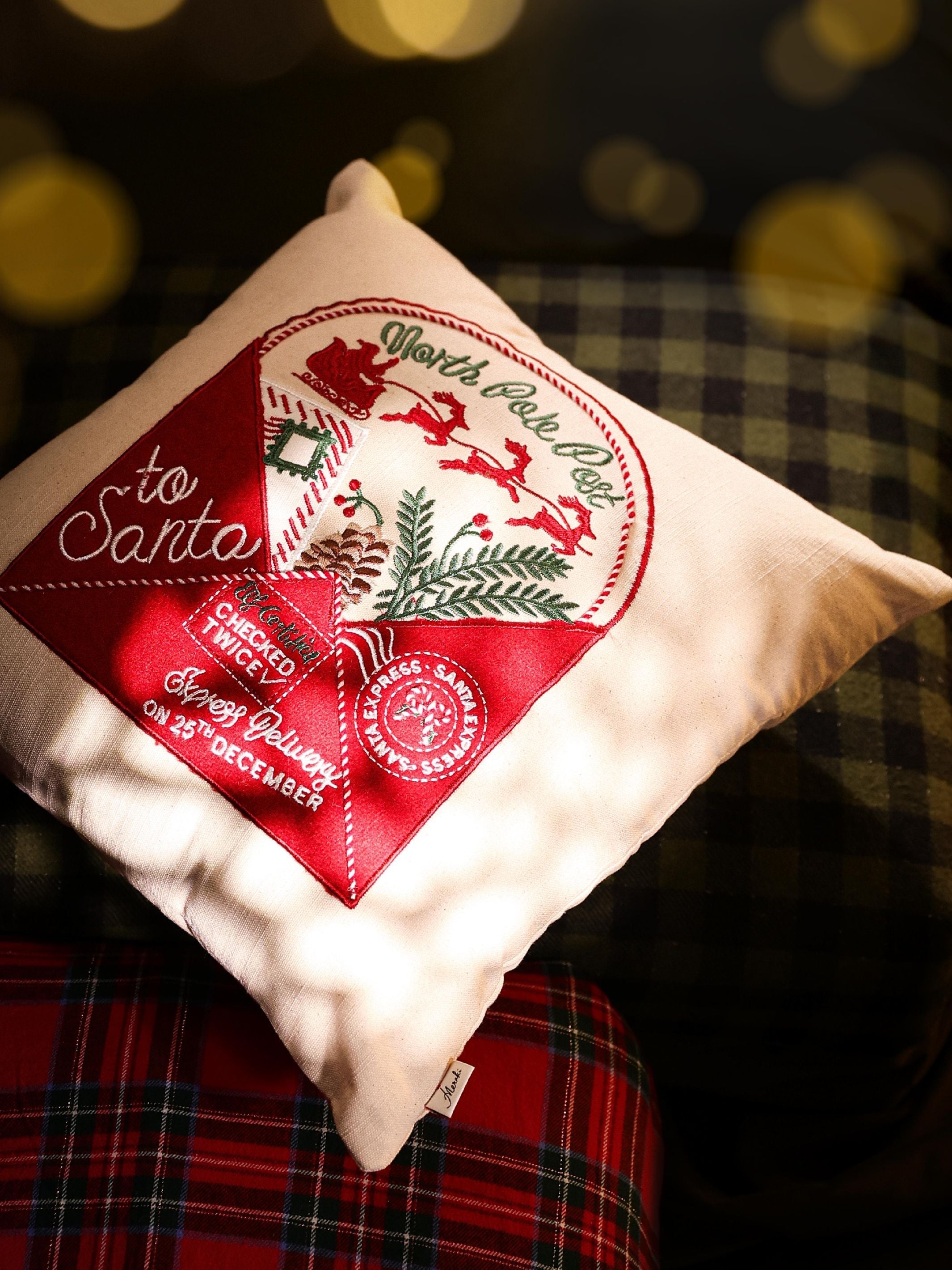 Christmas Cushion Covers - Letter to Santa (North Pole) (16"x16")