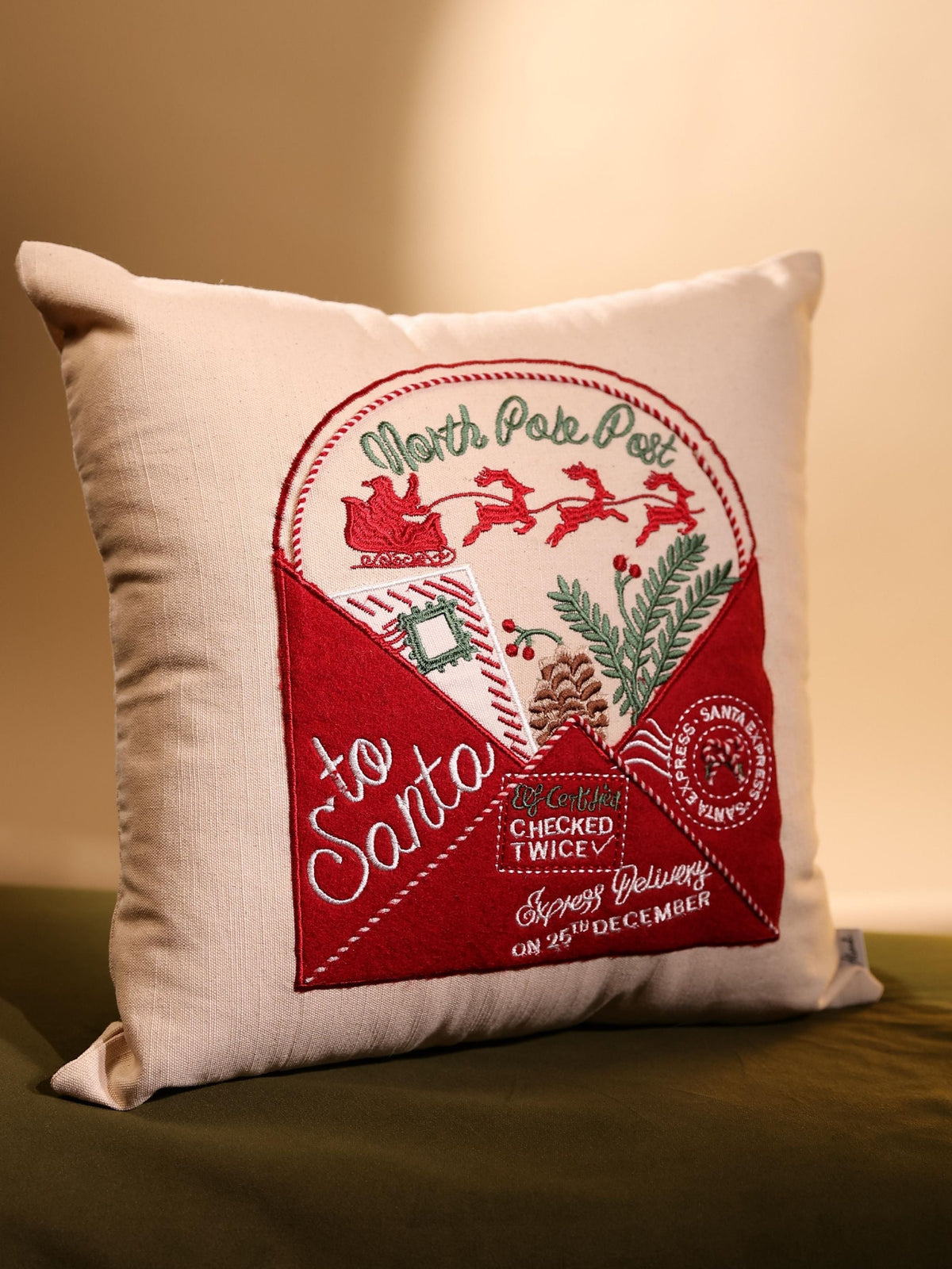 Christmas Cushion Covers - Letter to Santa (North Pole) (16"x16")