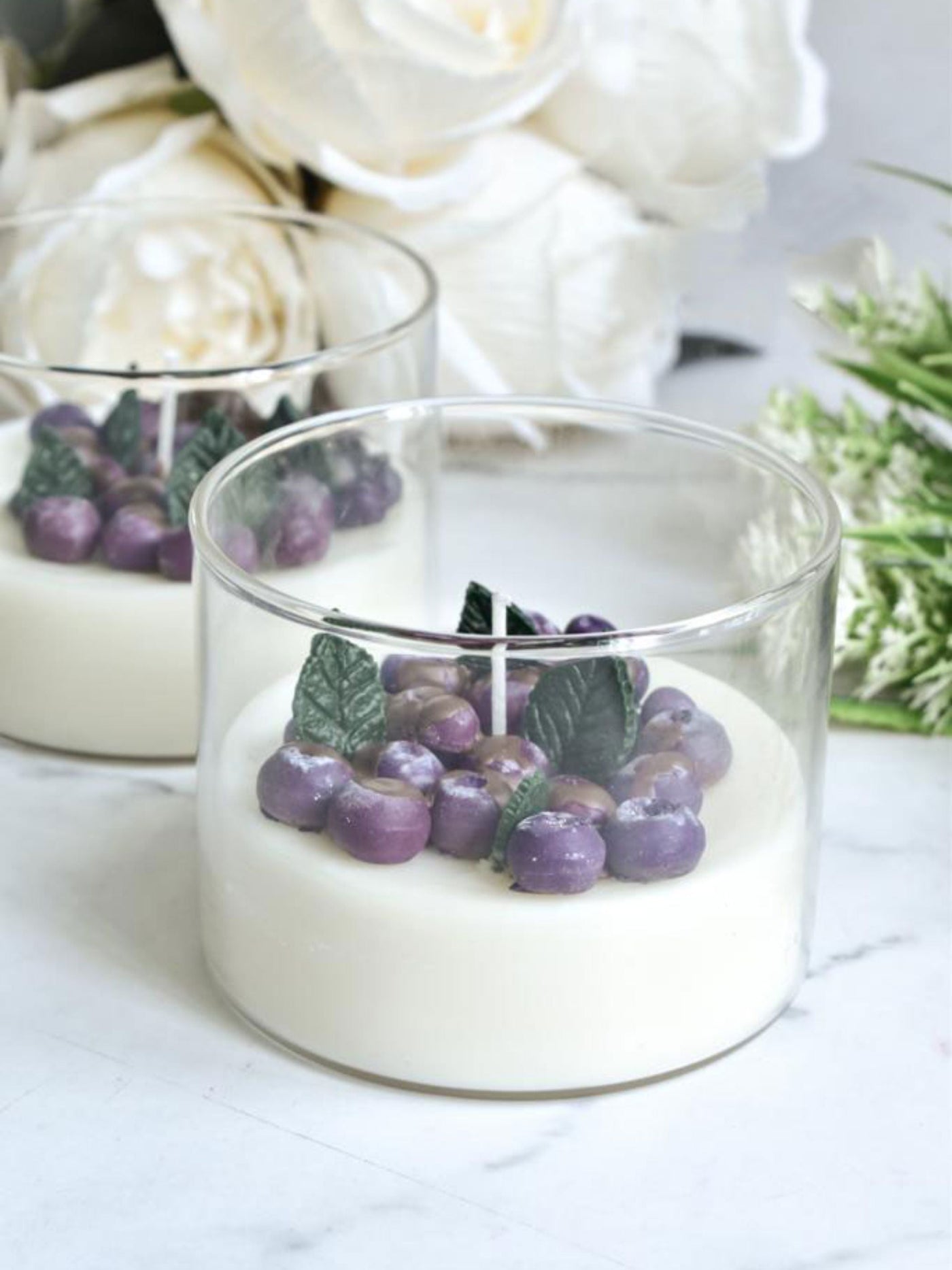 Scented Soy Wax Candle With Chocolate And Blueberries