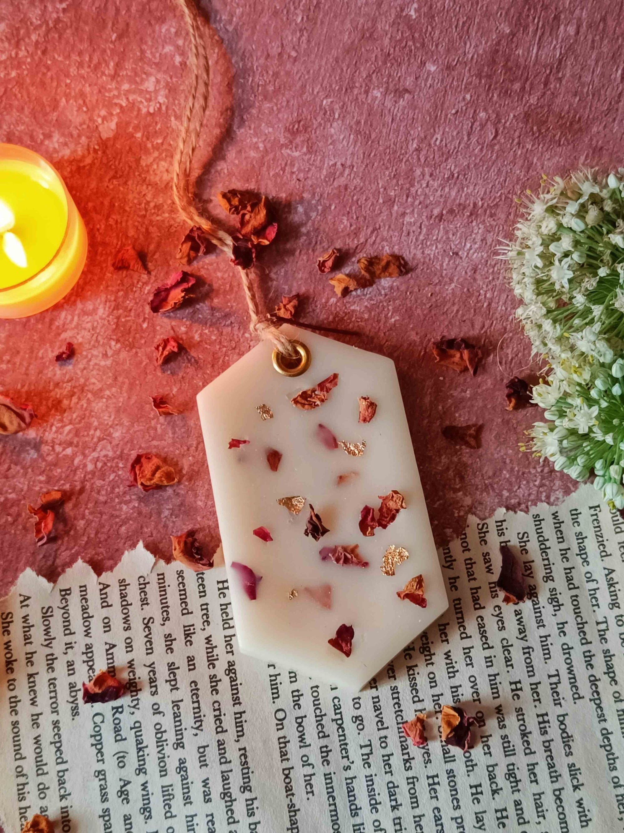 Scented Wax Sachet Hexagon - Rose Petals