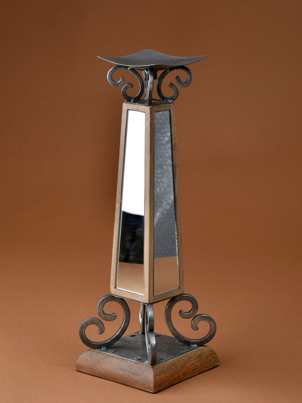 Scroly Glass Candle Stand