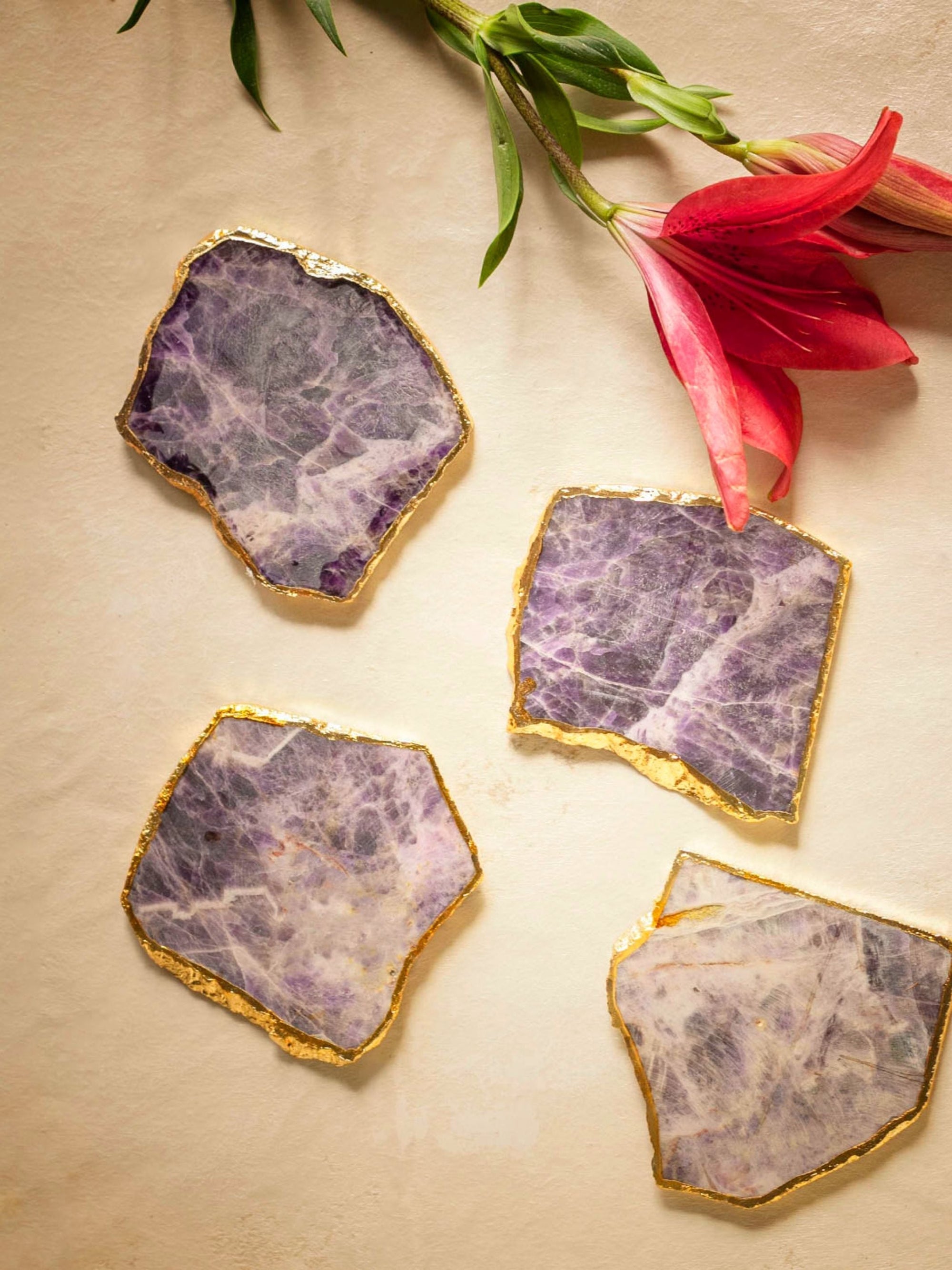 Semi Precious Coasters Set of 4