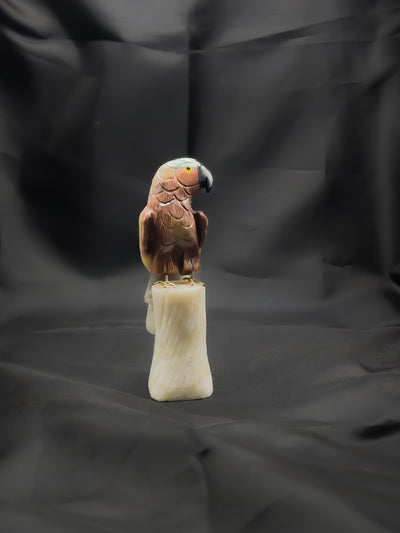 Semi-Precious Gemstone Bird Sculpture