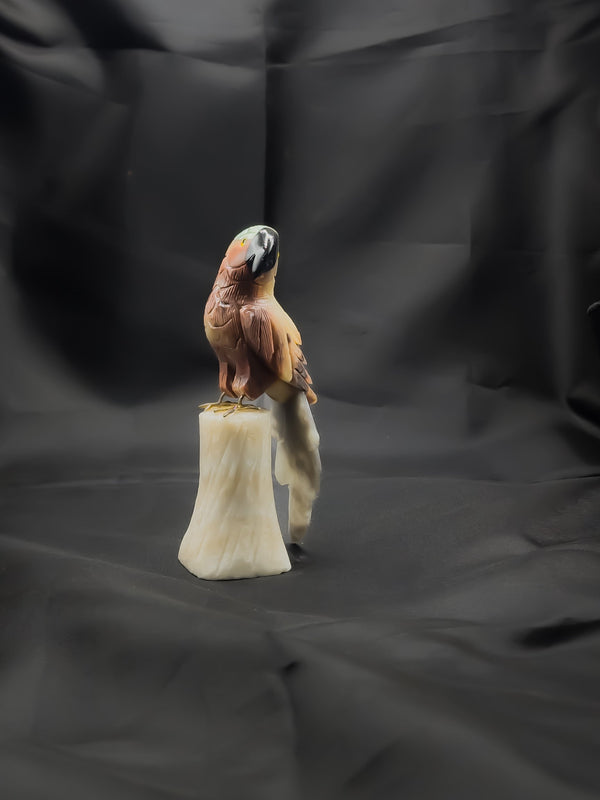 Semi-Precious Gemstone Bird Sculpture