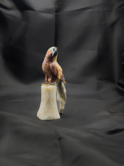 Semi-Precious Gemstone Bird Sculpture