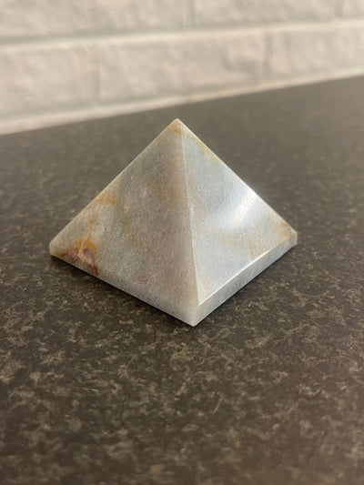 Semi Precious stone Paper Holder - Pyramid Green