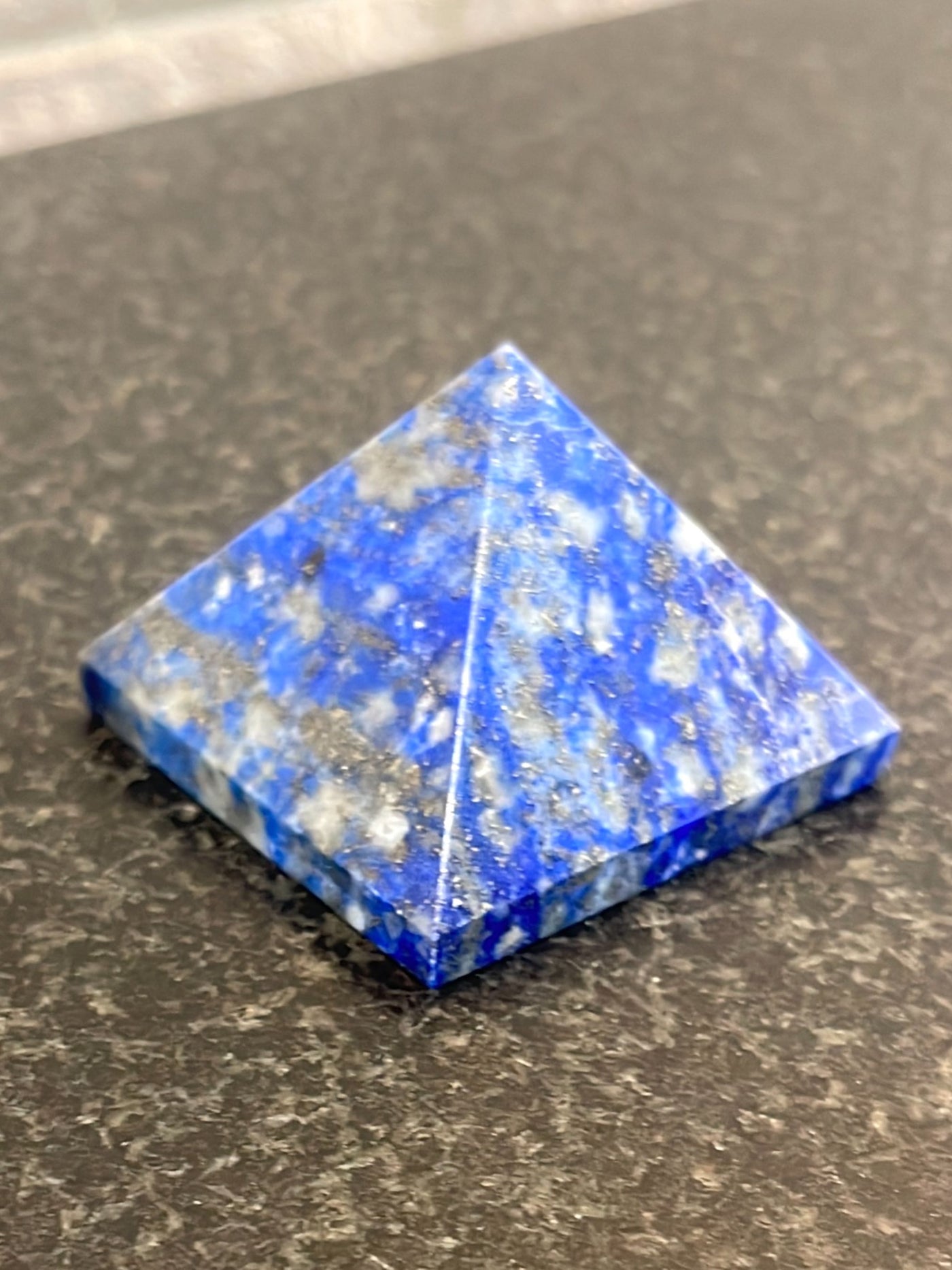 Semi Precious stone Paper Holder - Pyramid Lapis