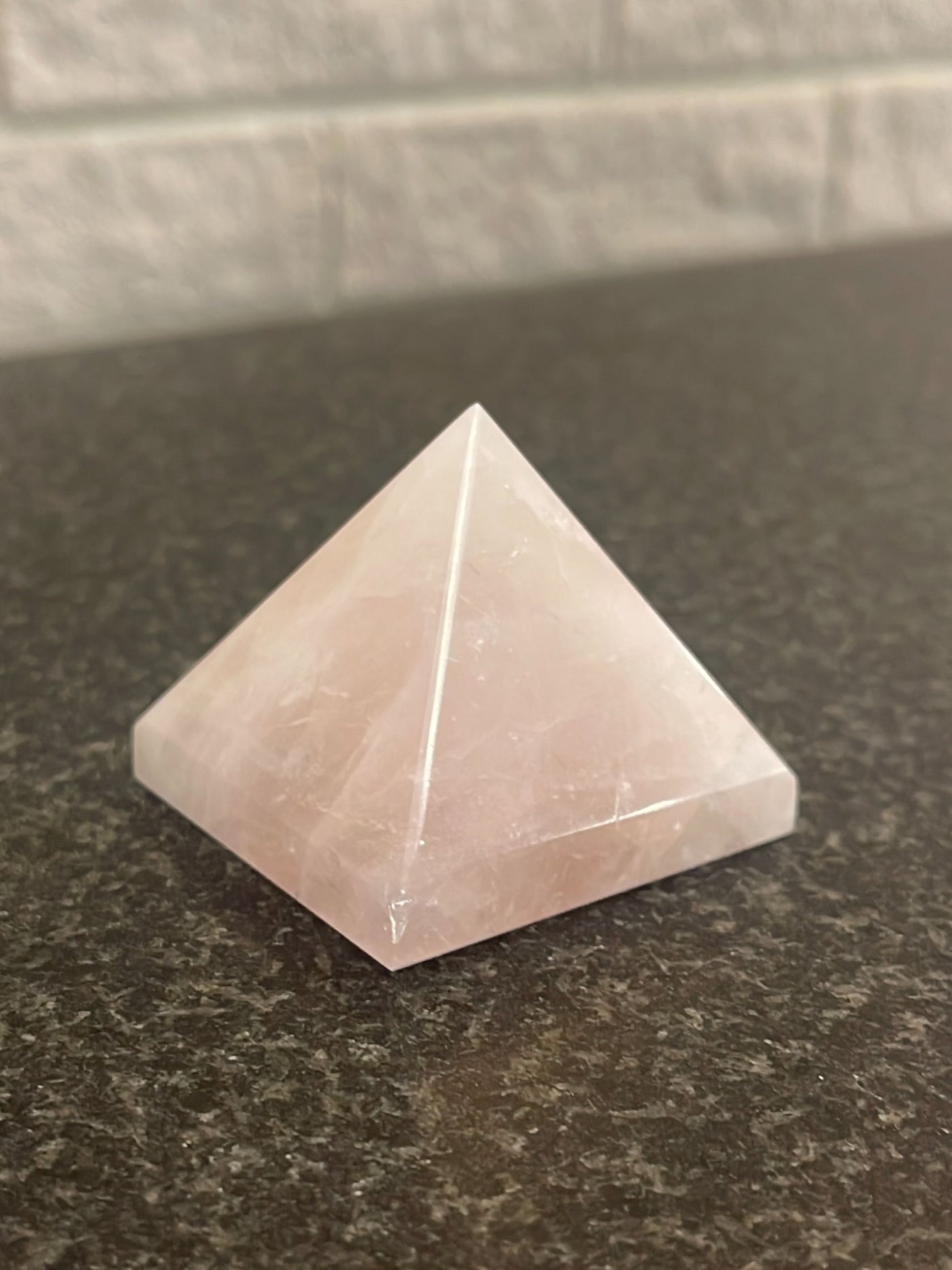 Semi Precious stone Paper Holder - Pyramid Rose