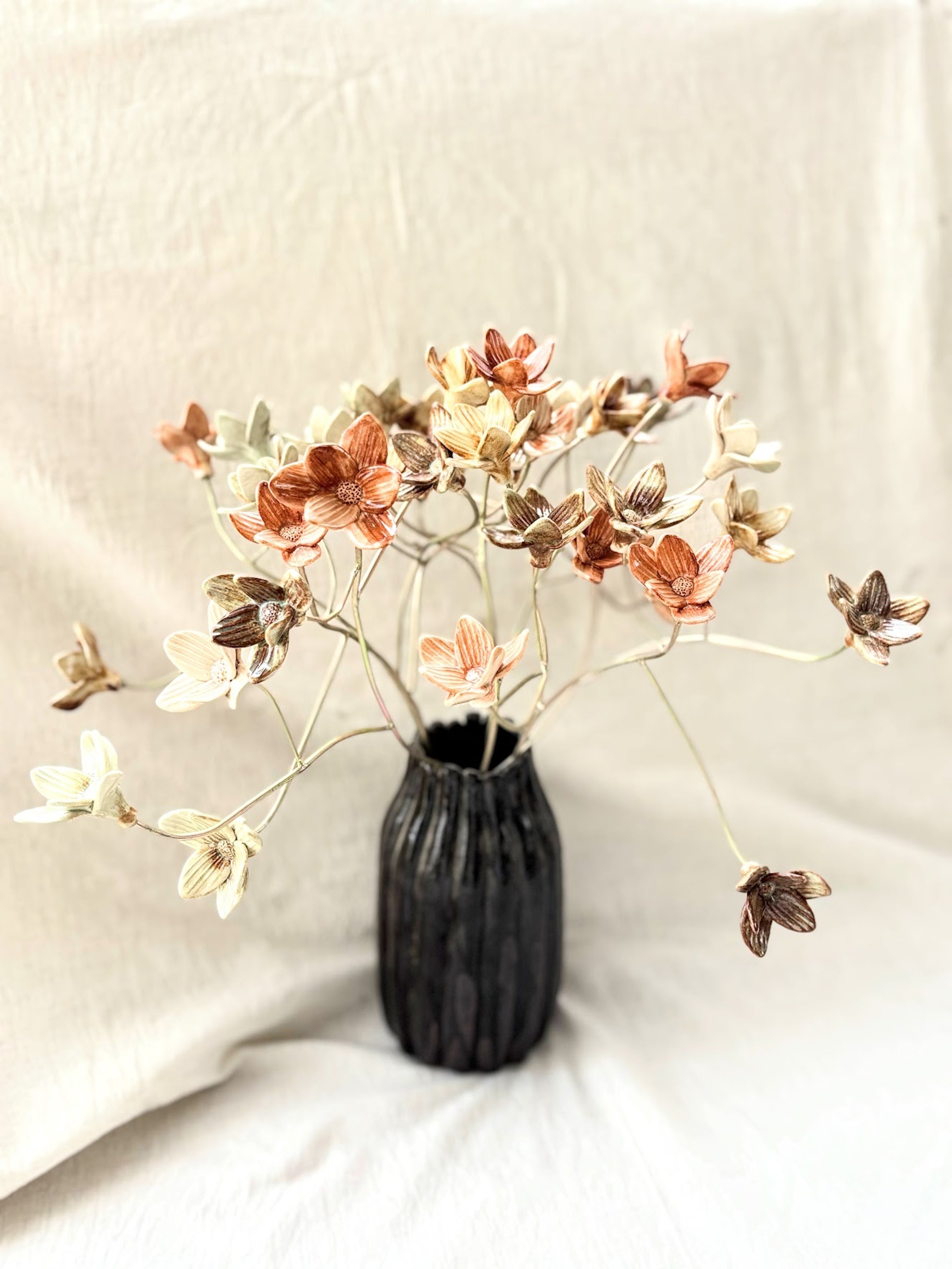Sepia Dreams - Branched 5 flower stem