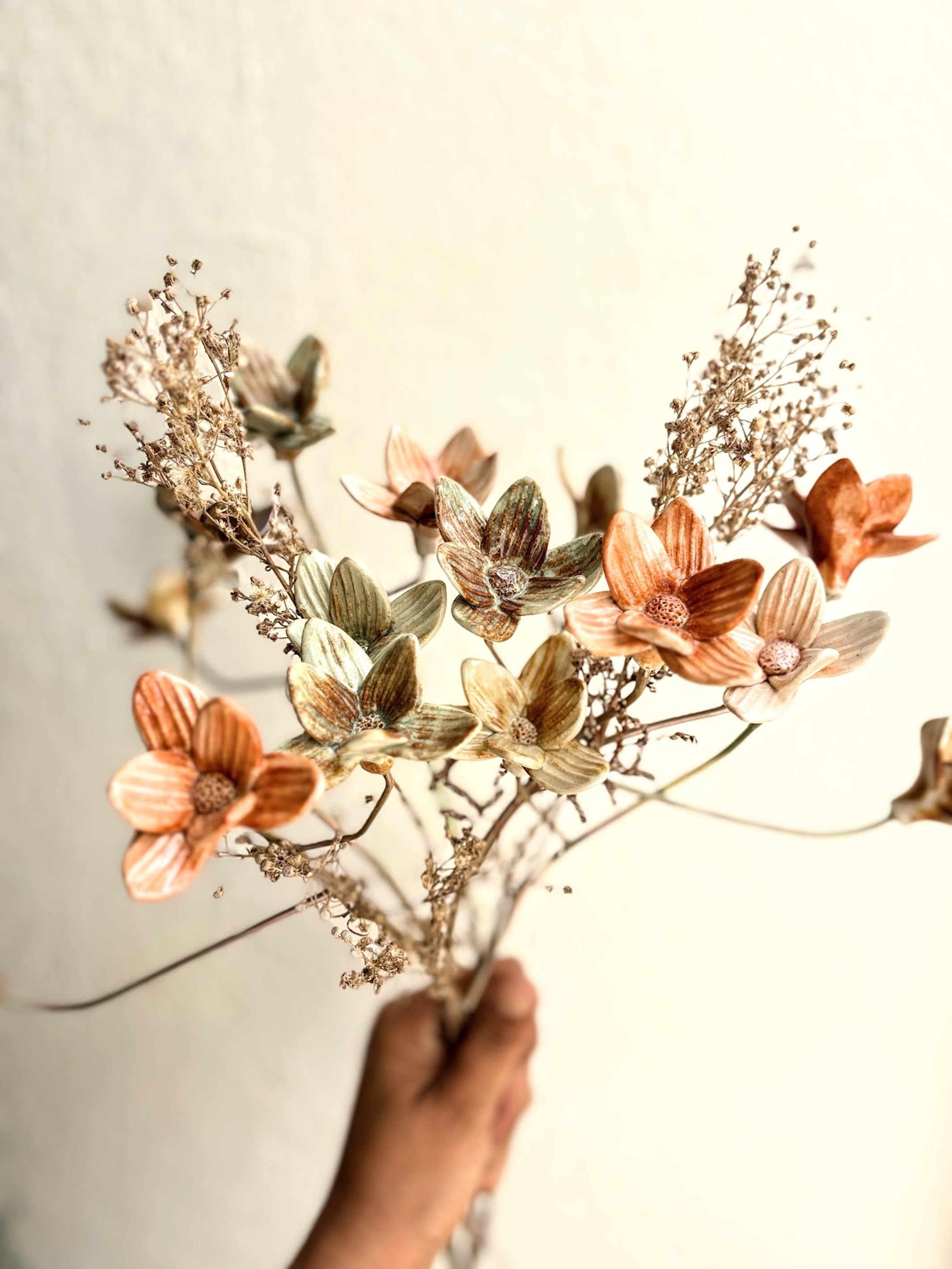 Sepia Dreams - Branched 5 flower stem