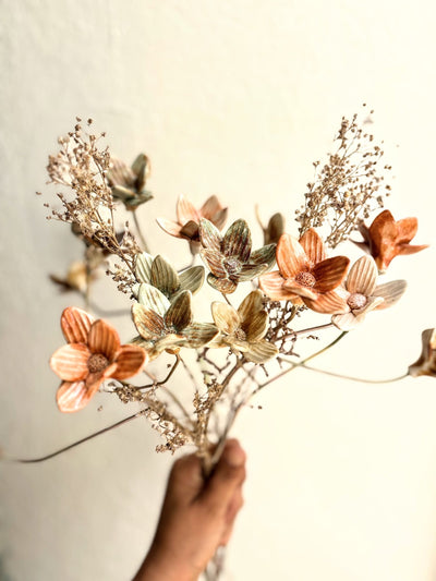Sepia Dreams - Branched 5 flower stem