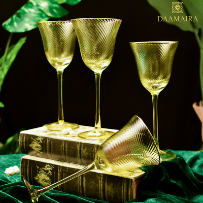 Shade Set Of 4 Wine Glasses Green Hues