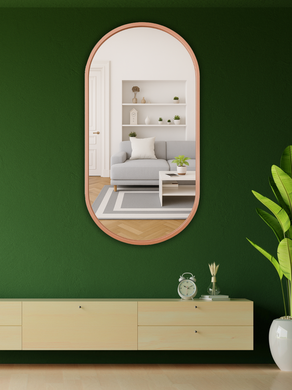 Classic Oblong Mirror- Rosegold