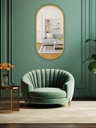 Classic Oblong Mirror- Gold