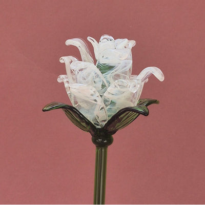 Pearl Lisianthus- Handblown Glass Flower