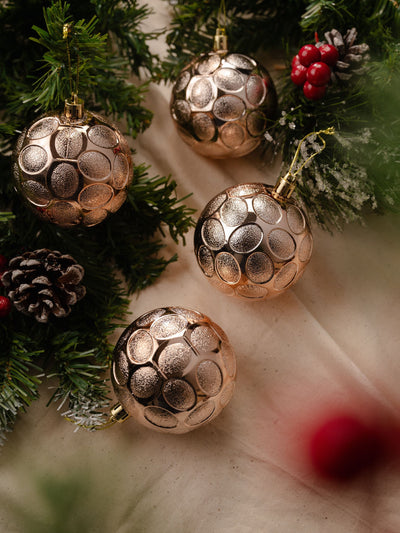 Silver Christmas Balls Pack Of 4