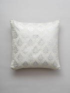 Cushion Cover - Silver Damask Embroidered