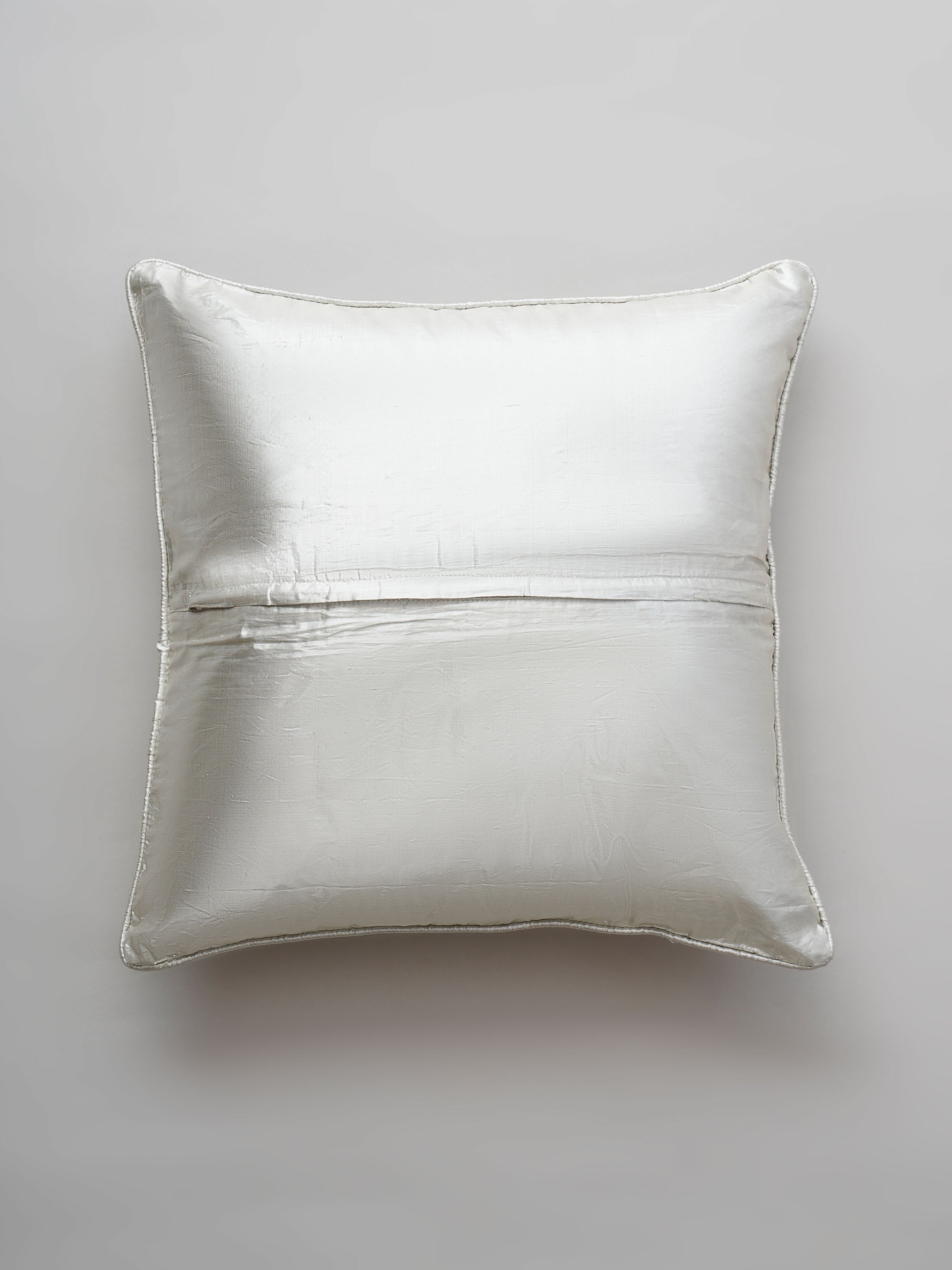Cushion Cover - Silver Damask Embroidered