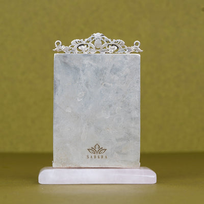 Salasar Balaji Idol For Car Dashboard in Pure Silver Plating