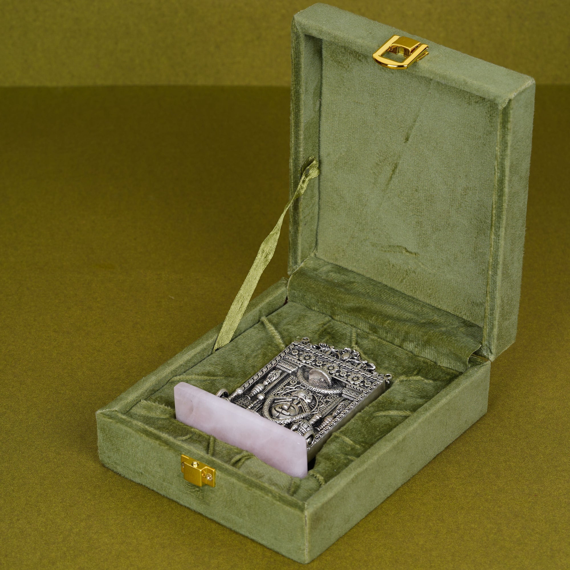 Salasar Balaji Idol For Car Dashboard in Pure Silver Plating