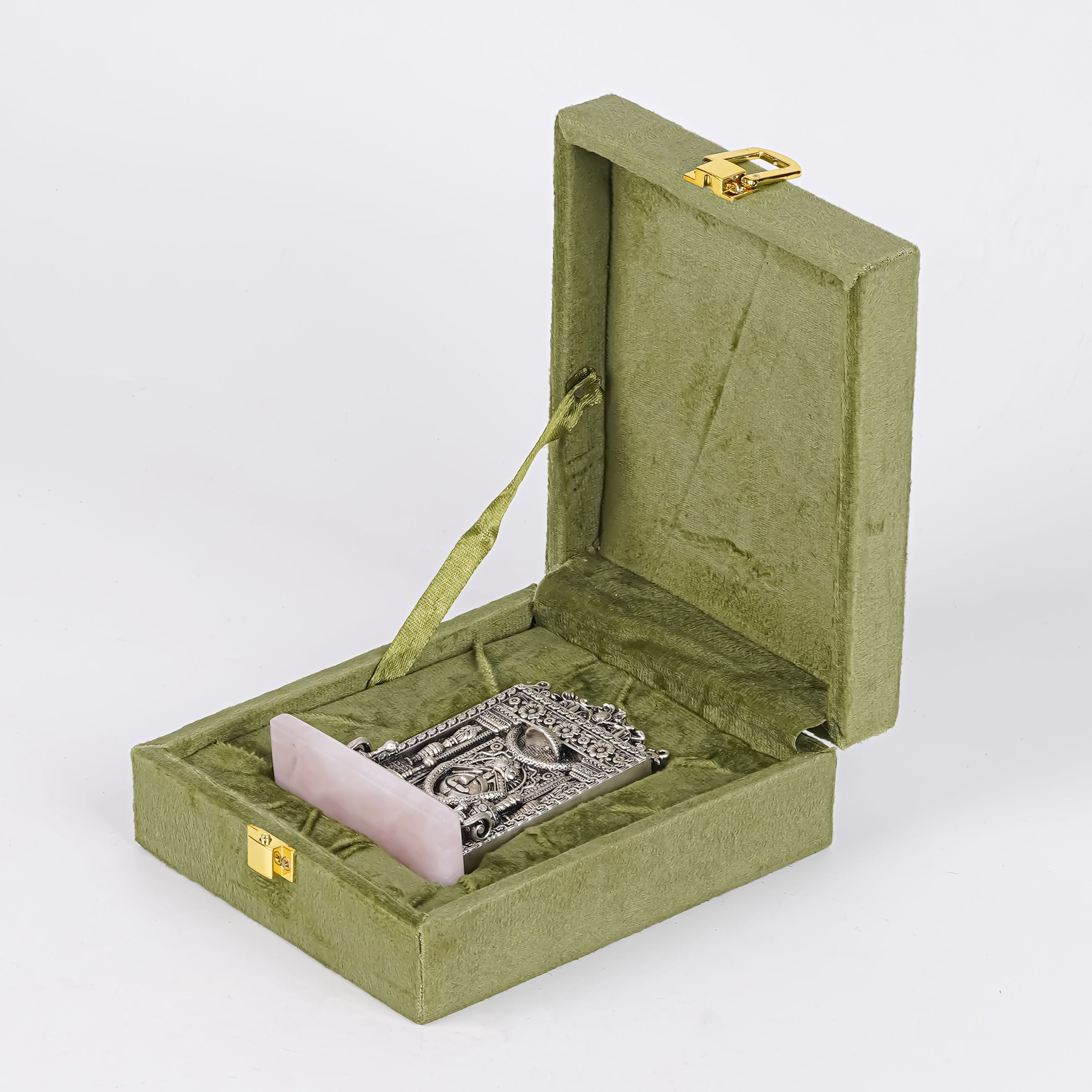 Salasar Balaji Idol For Car Dashboard in Pure Silver Plating