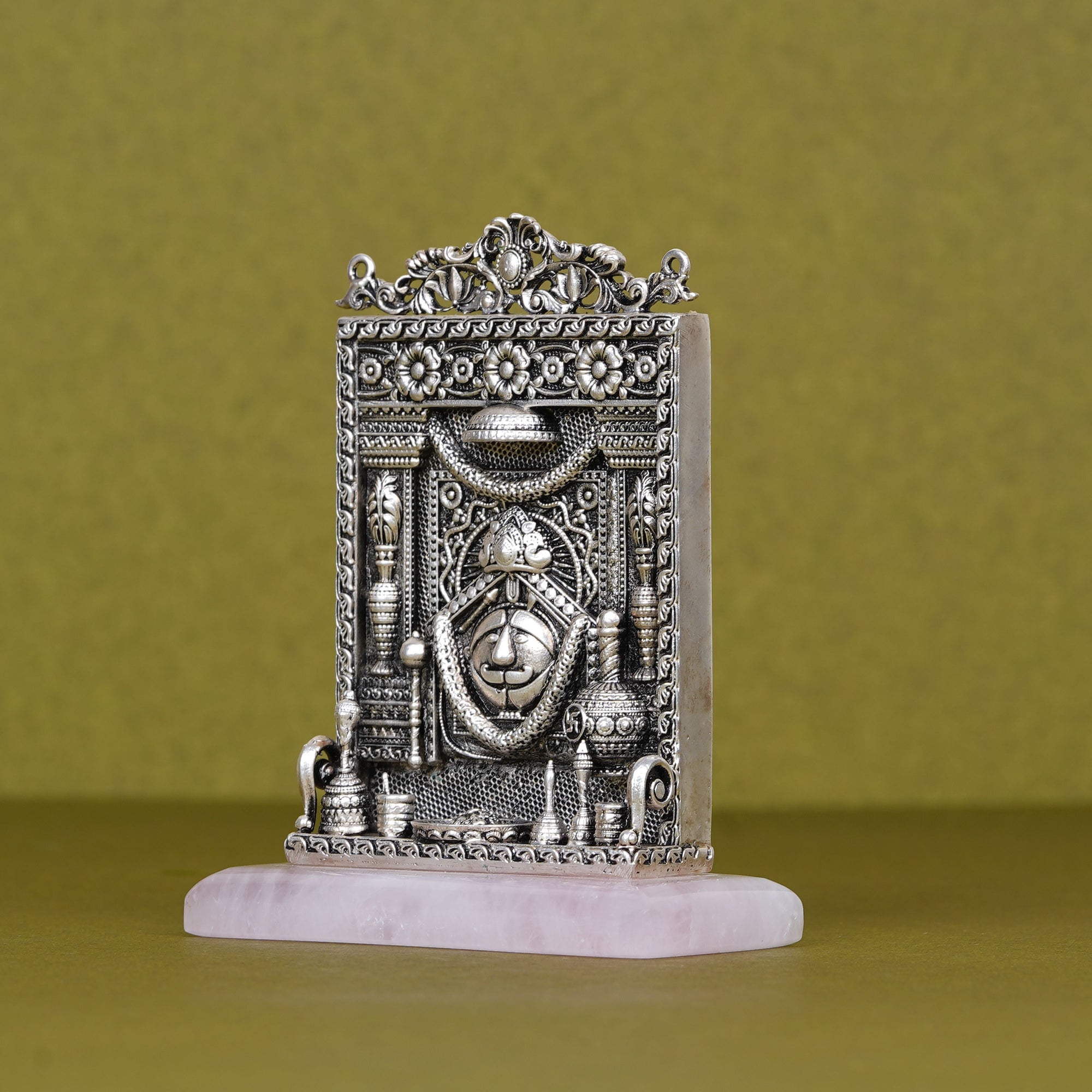 Salasar Balaji Idol For Car Dashboard in Pure Silver Plating