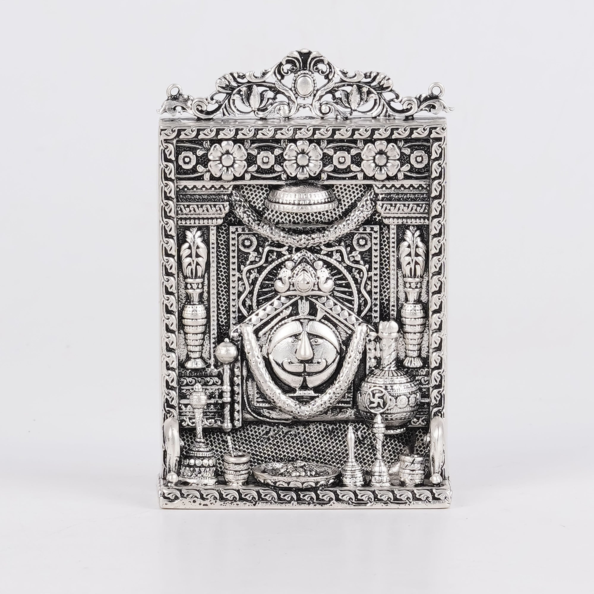 Salasar Balaji Idol For Car Dashboard in Pure Silver Plating