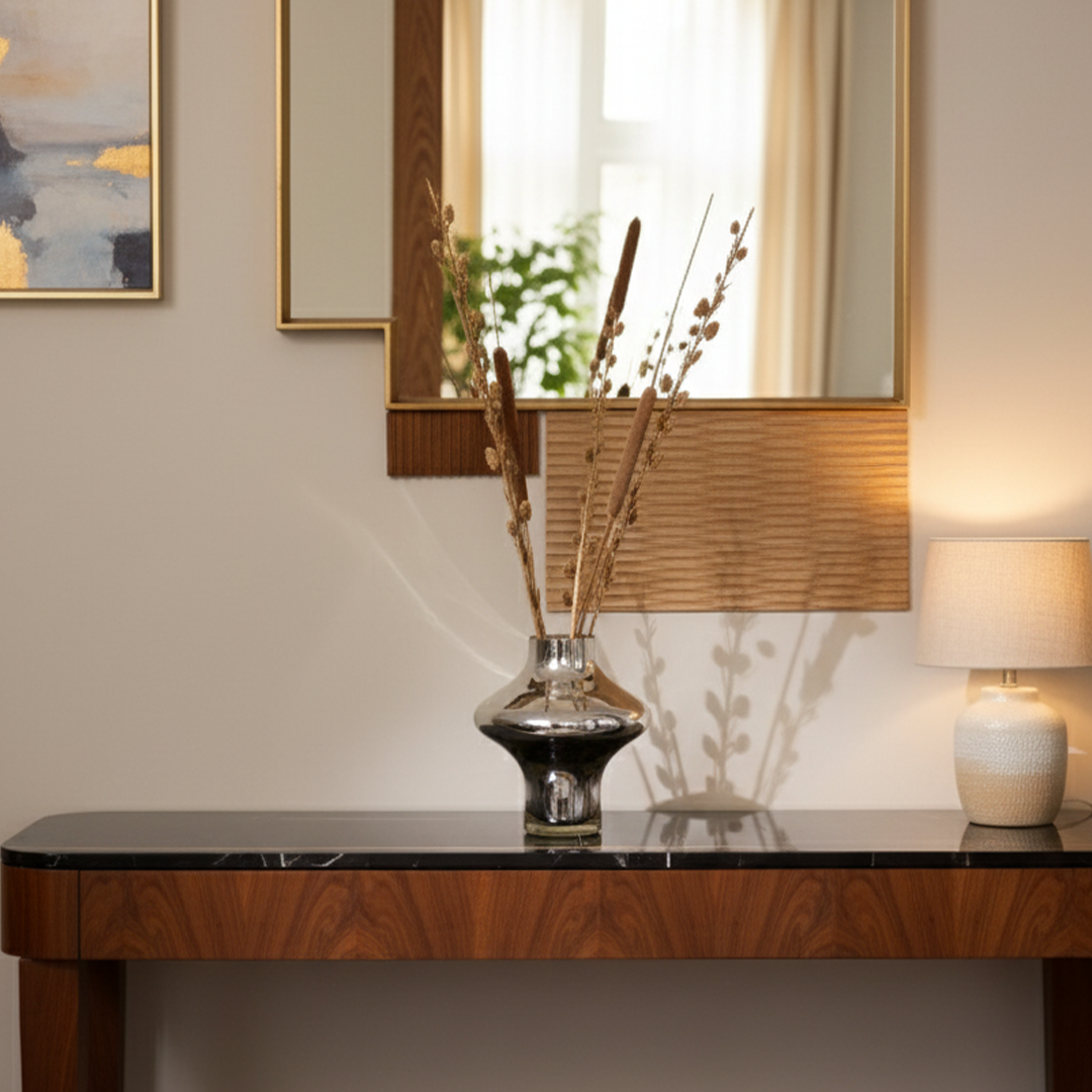 Orbit -  Silver Glass Vase