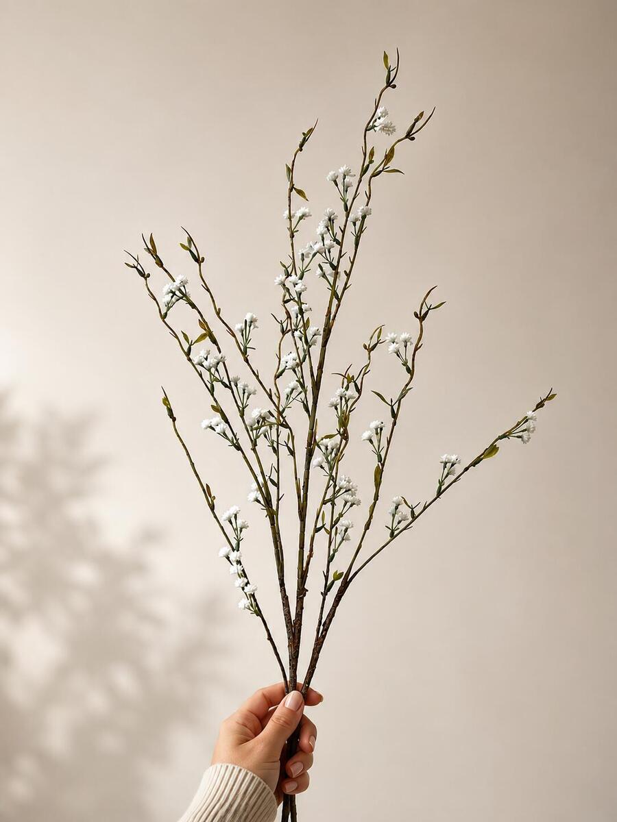 Long Stem Artificial Wildflower Branches For Tall Vases