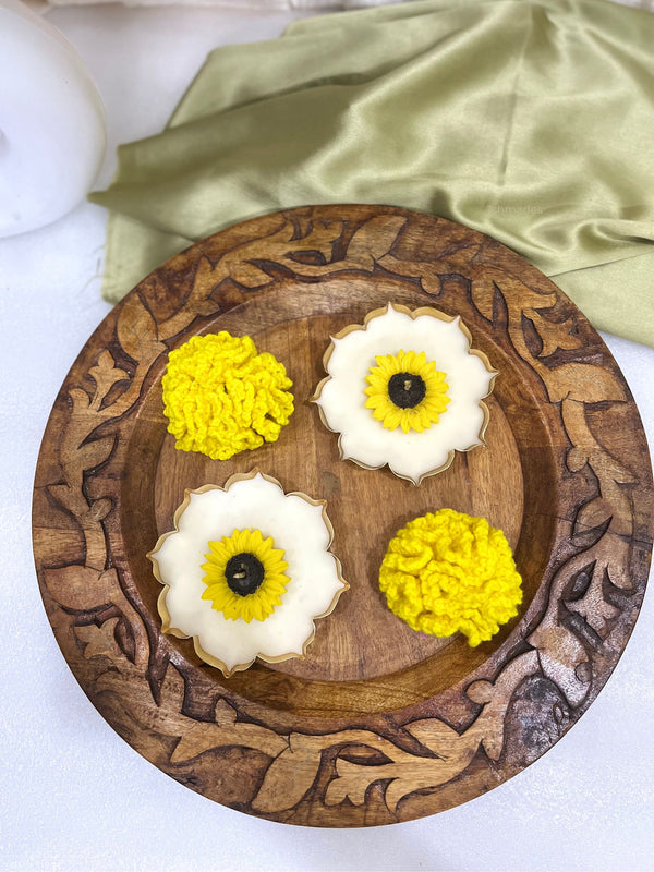 Sunflower urli candle gift set