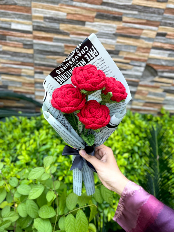 The papered rose bouquet