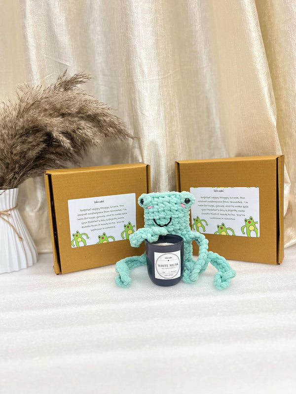 Crochet leggy froggy plushie