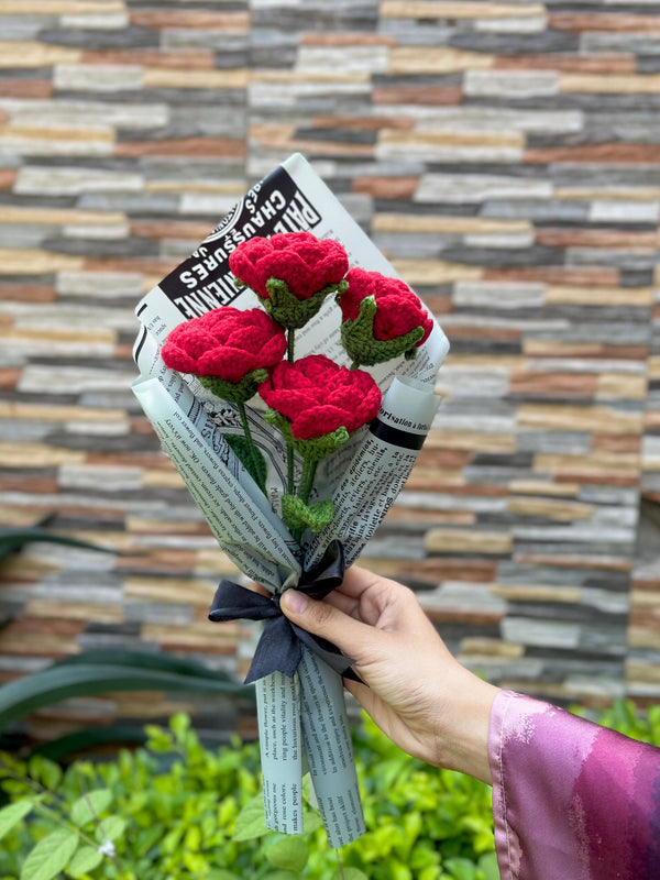 The papered rose bouquet