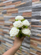 Crochet White Rose