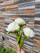 Crochet White Rose