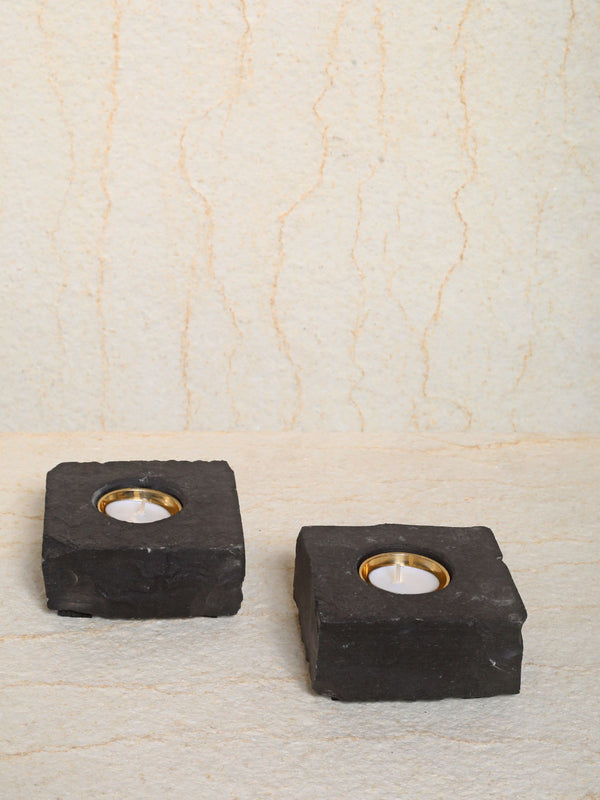 Slate Square Tealight Holder