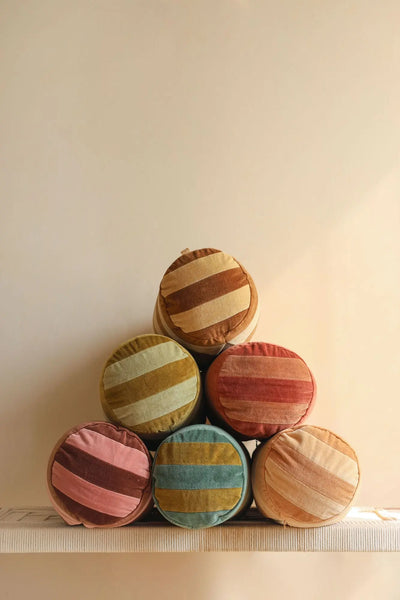Holly Eucalyptus Striped Bolster Cover