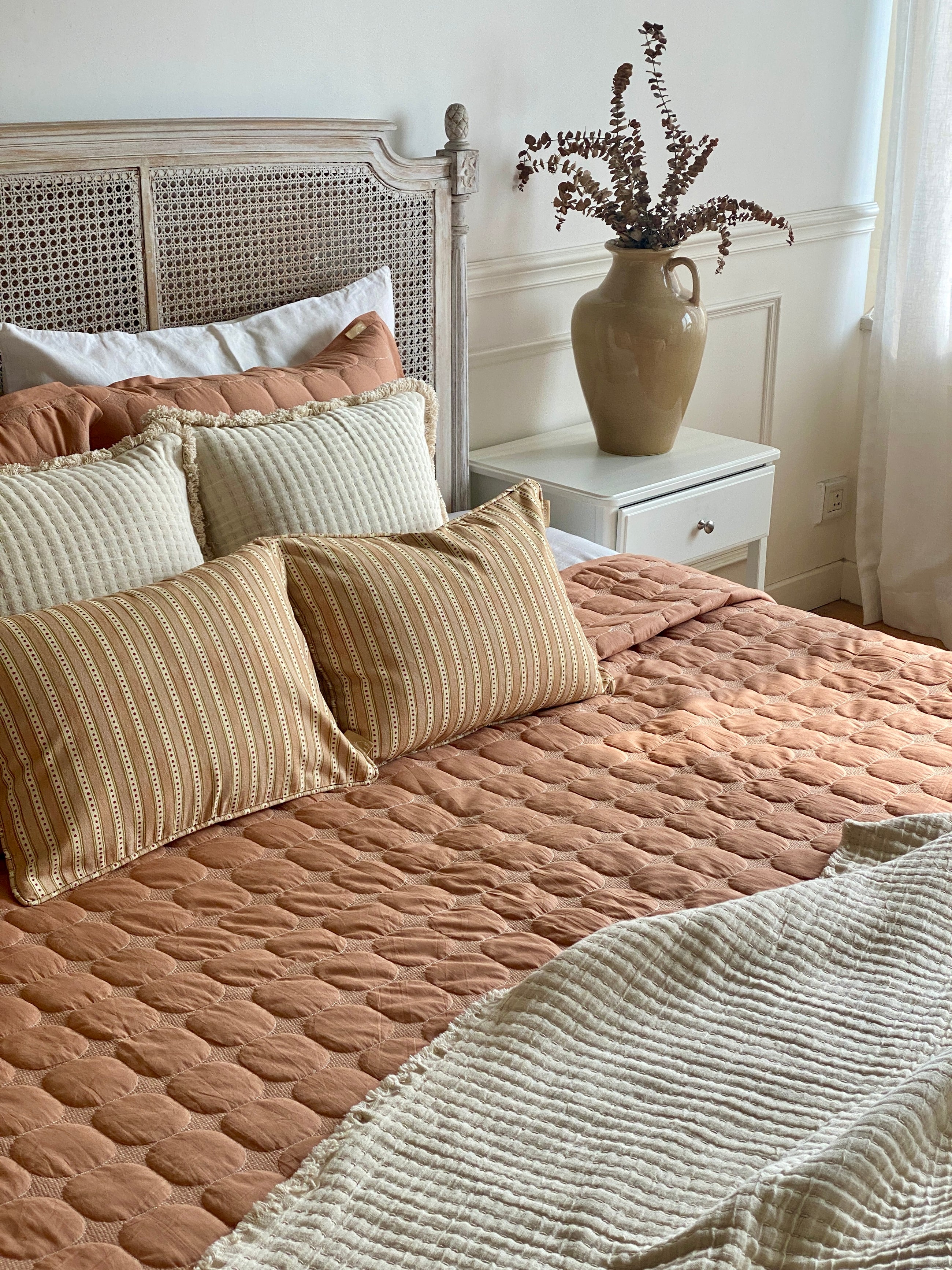 River Apricot Oblong Cushion Cover