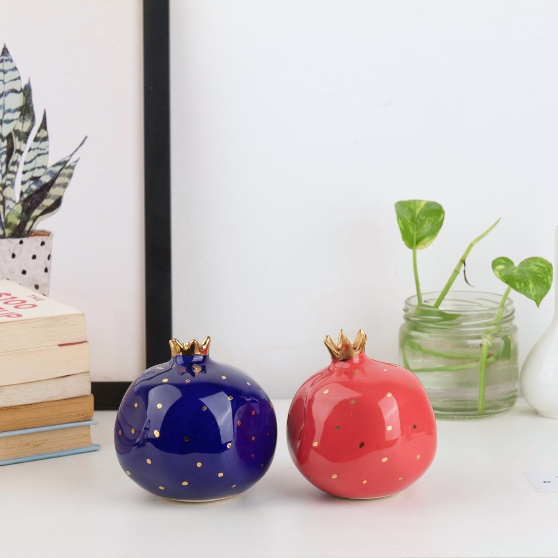 Ceramic Pomegranate Gift Set of 2
