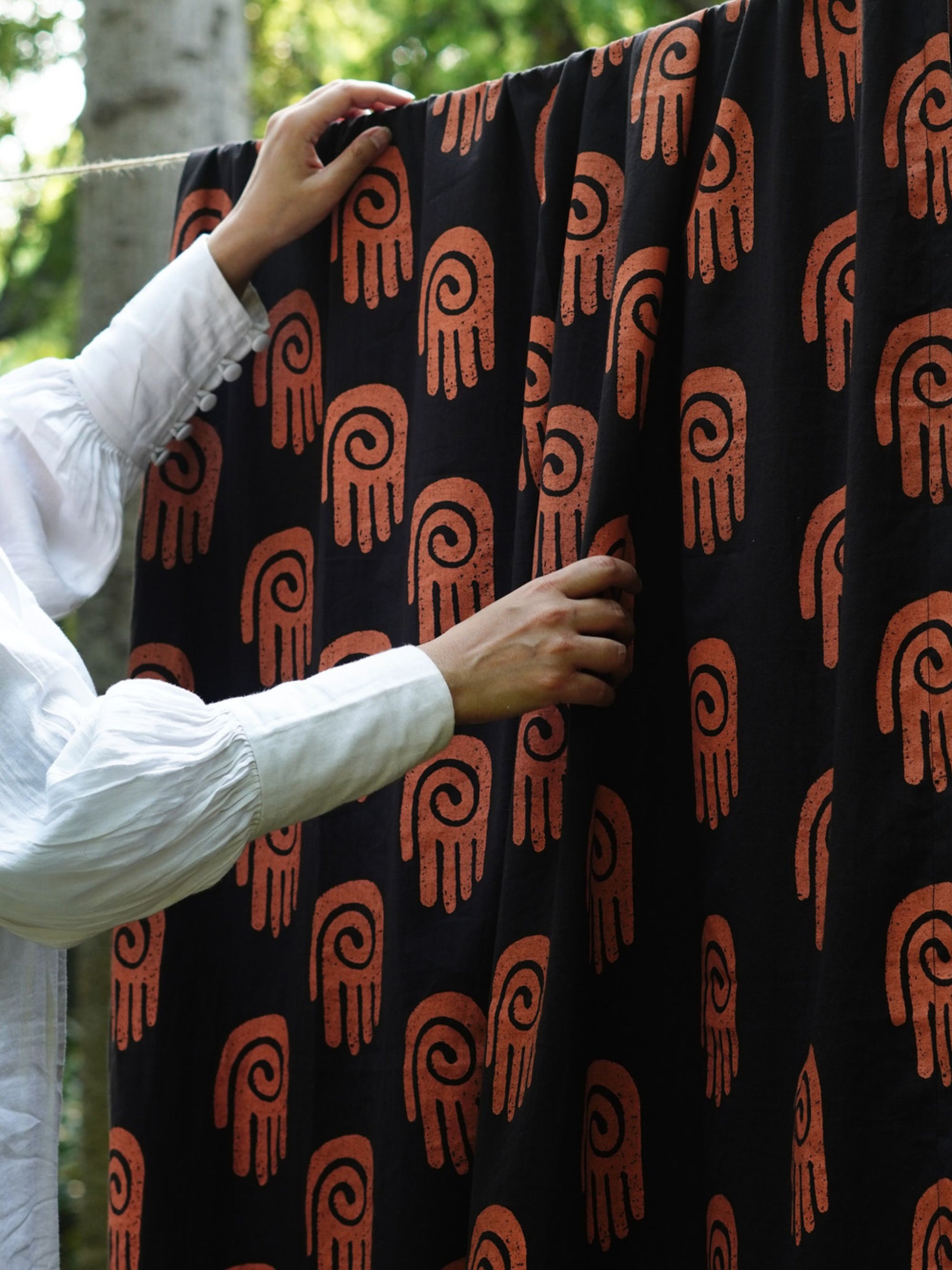 Block Print Curtain - Sneh Hastaakshar