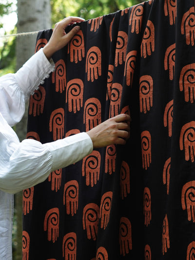 Block Print Curtain - Sneh Hastaakshar