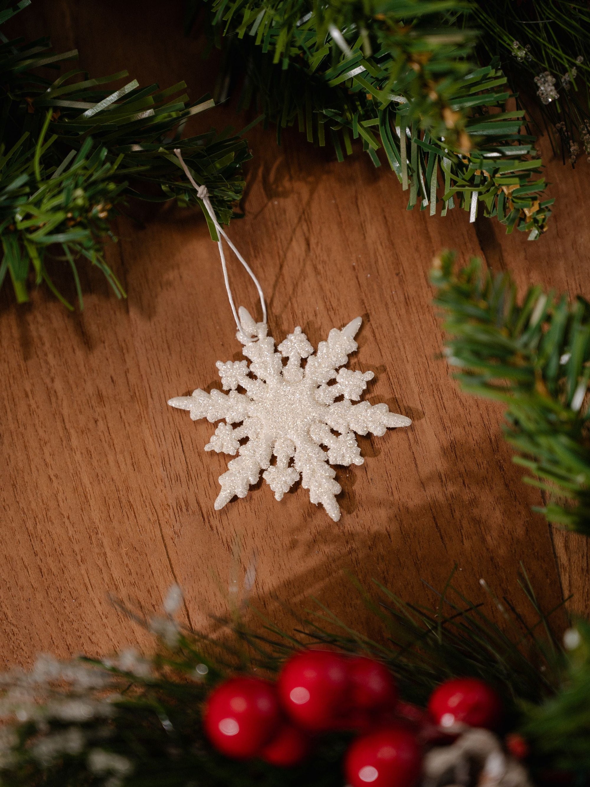 Snow Flake Tree Hanging Pack Of 2