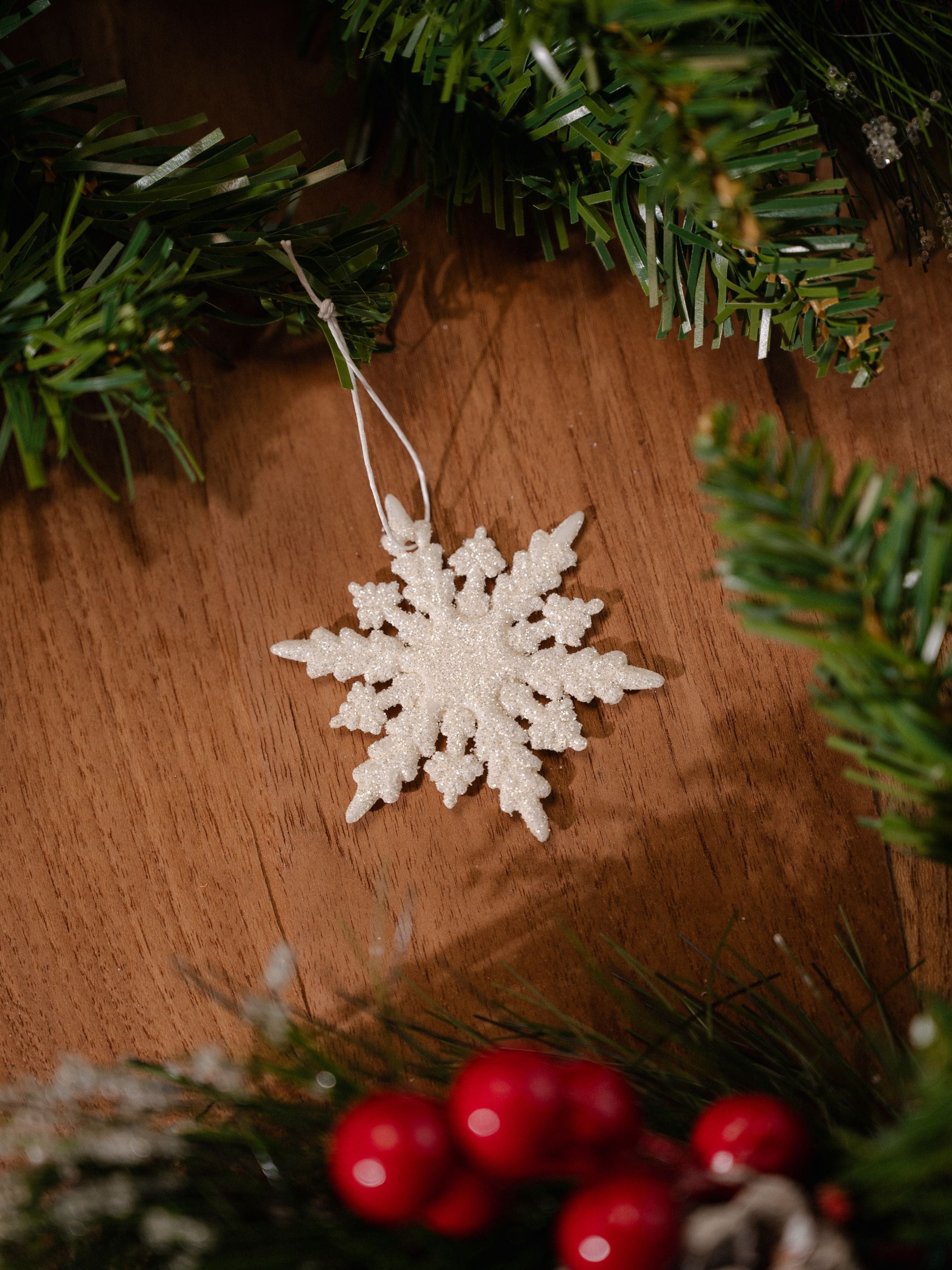 Snow Flake Tree Hanging Pack Of 2