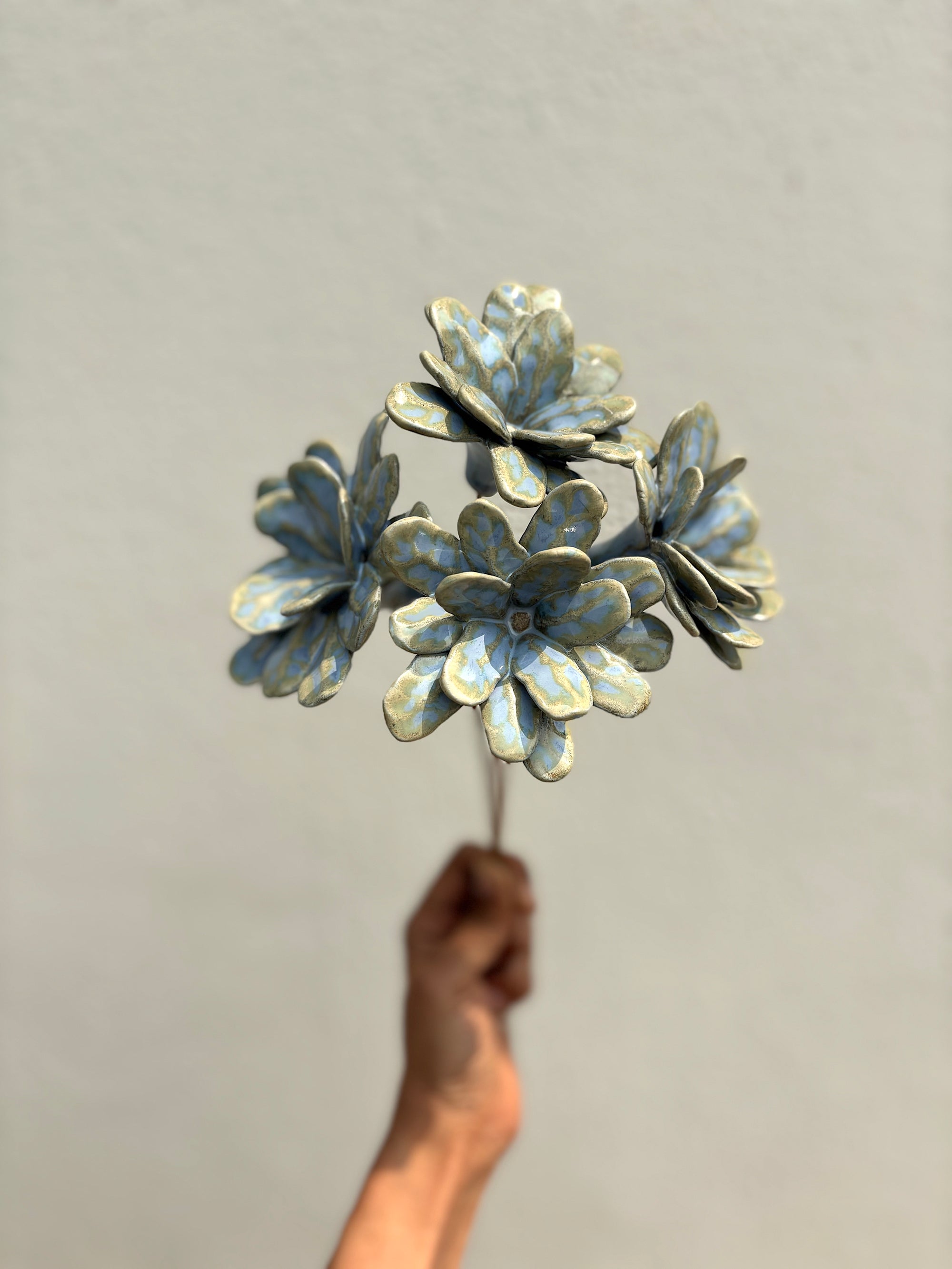 Soft Flame Electric Blue -Single Flower Stem