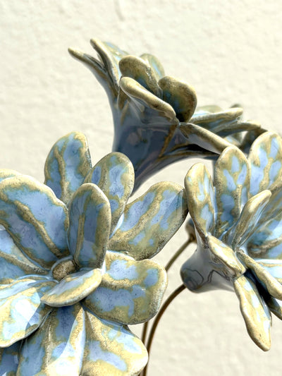 Soft Flame Electric Blue -Single Flower Stem